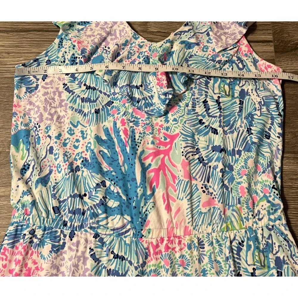 Lilly Pulitzer Alessa Sink or Swim Elastic Waist Skort Romper Size Medium - Picture 9 of 13